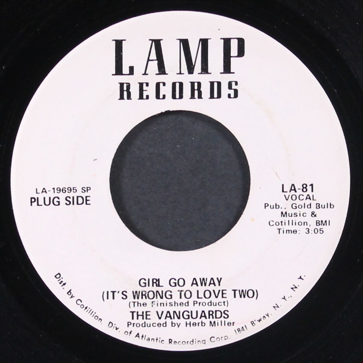girl go away / man without know edge by VANGUARDS