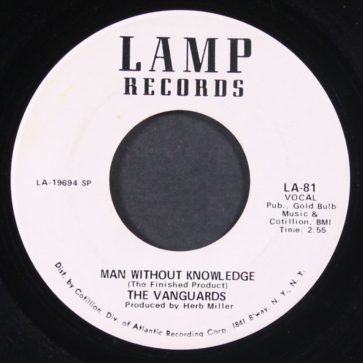 girl go away / man without know edge by VANGUARDS