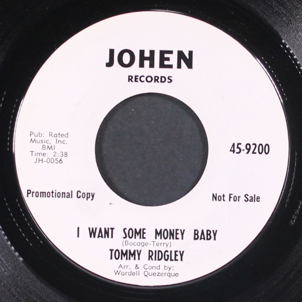 i want some money baby / all my love belongs to you by TOMMY RIDGLEY