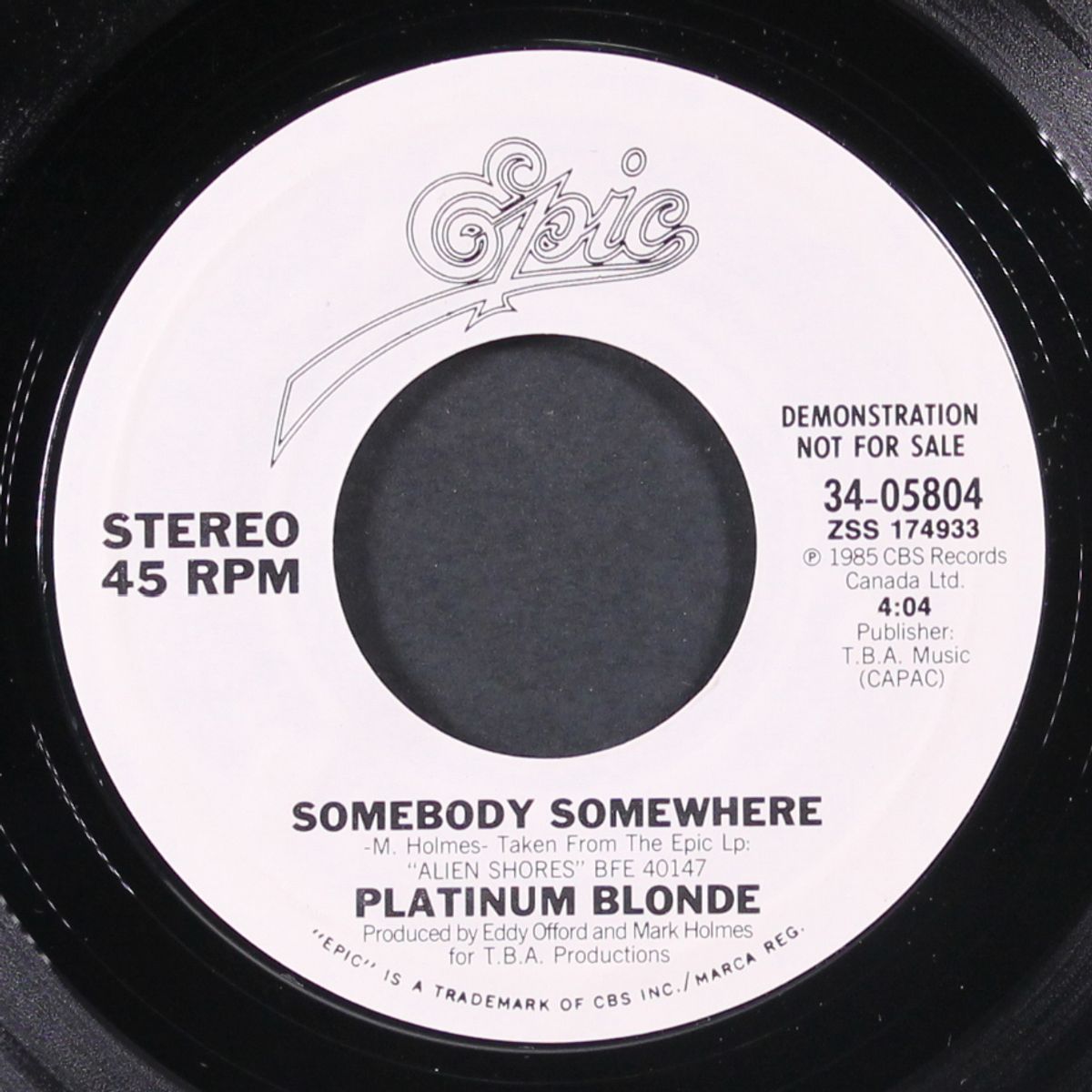 somebody somewhere by PLATINUM BLONDE