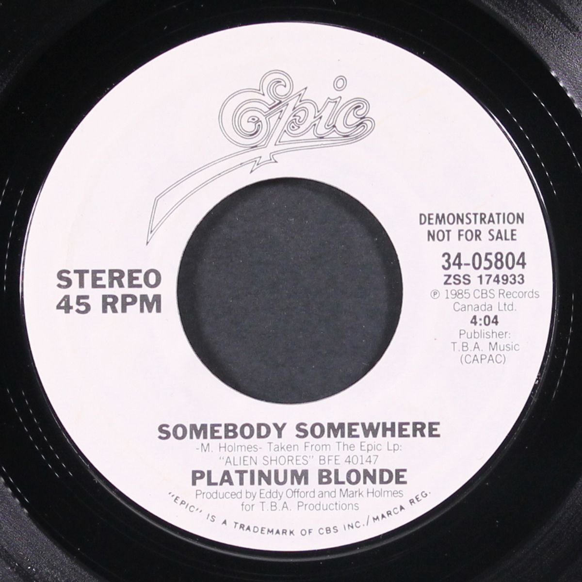 somebody somewhere by PLATINUM BLONDE