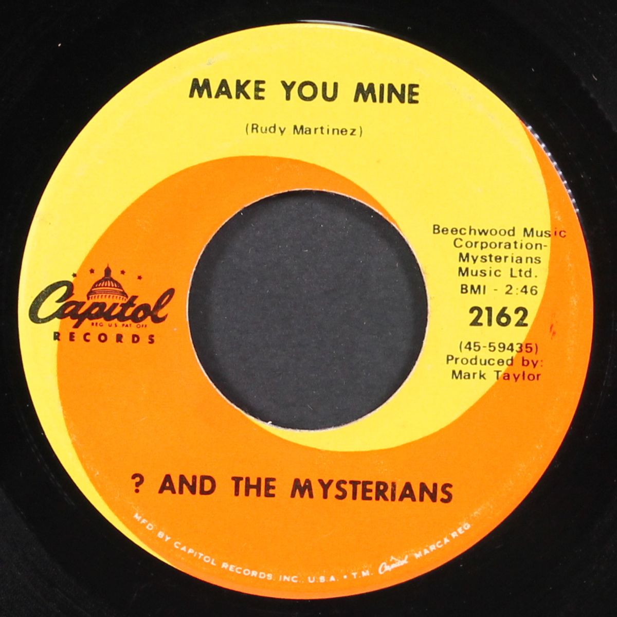 make you mine / i love you baby (like nobody's business) by ? & THE MYSTERIANS
