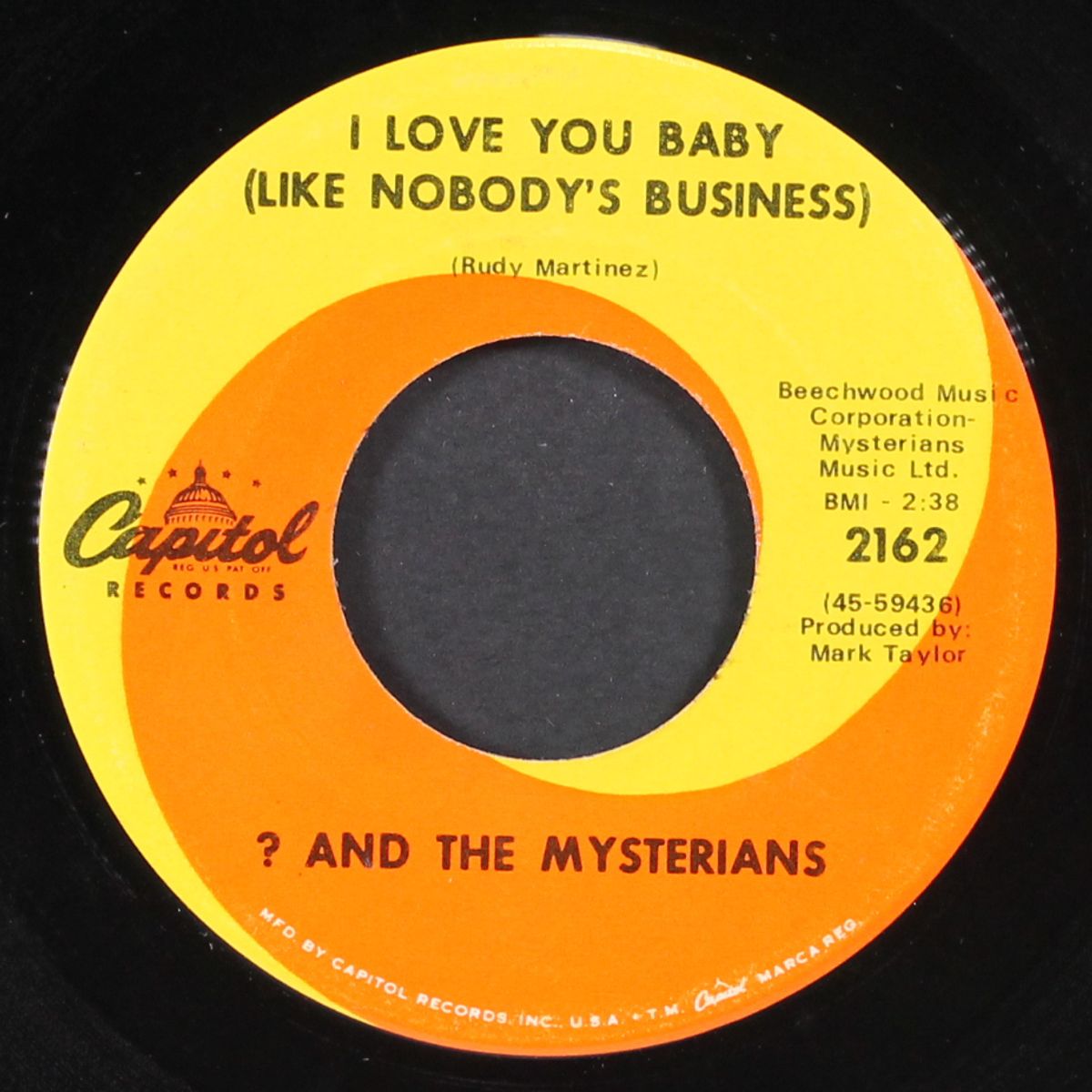 make you mine / i love you baby (like nobody's business) by ? & THE MYSTERIANS