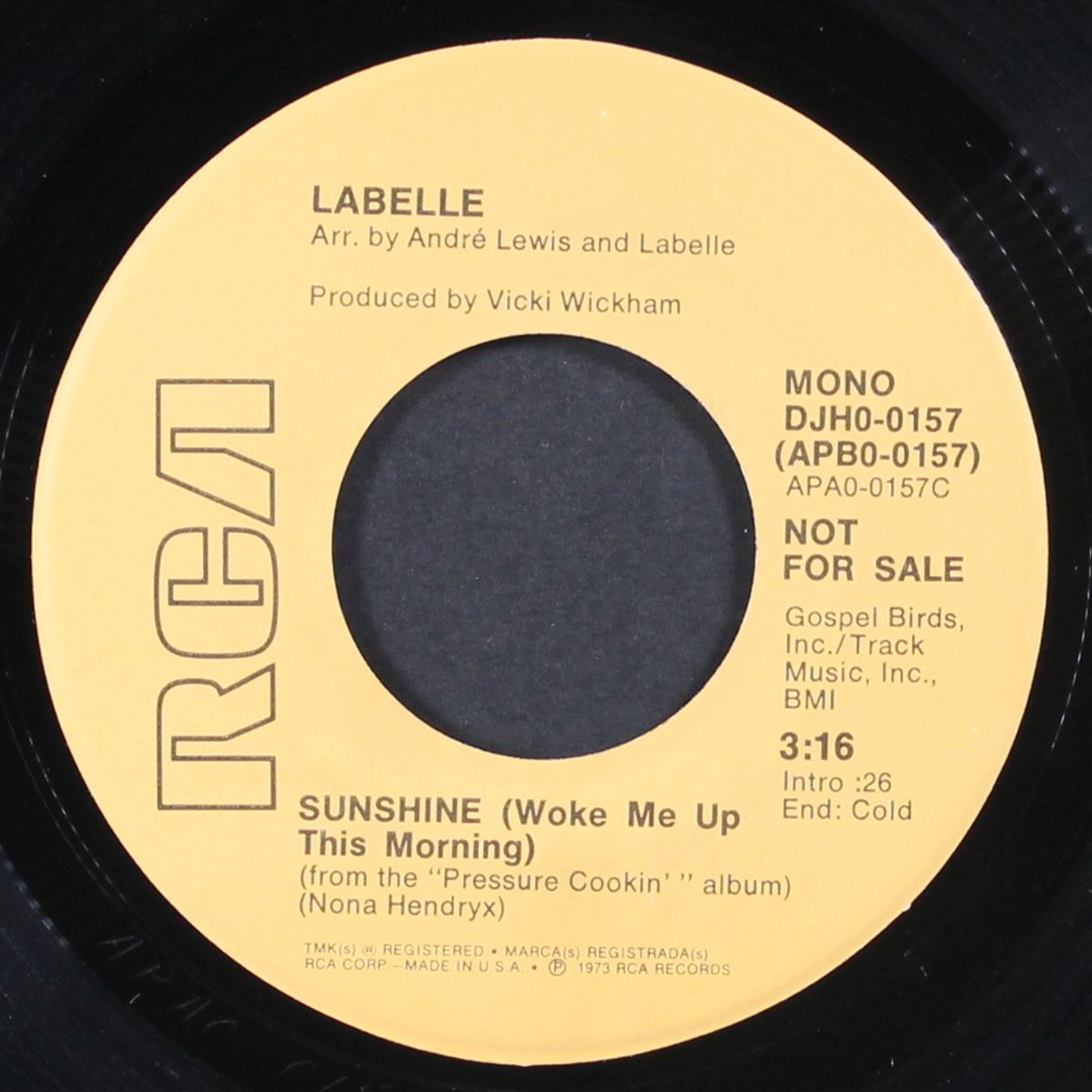 sunshine (woke me up this morning) / mono by LABELLE