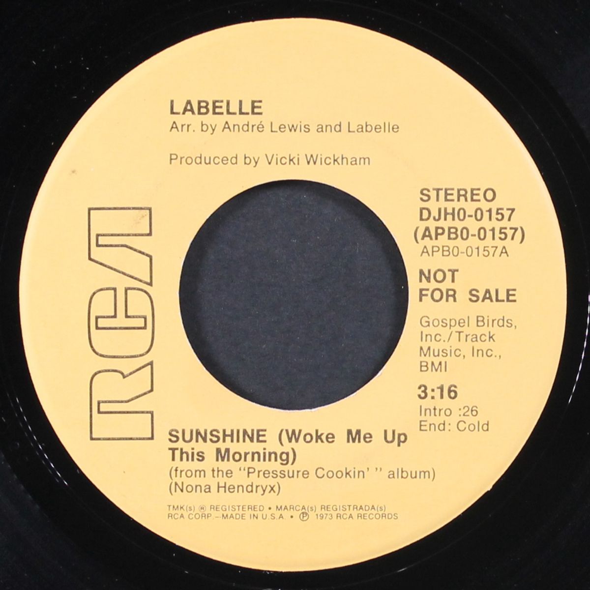 sunshine (woke me up this morning) / mono by LABELLE