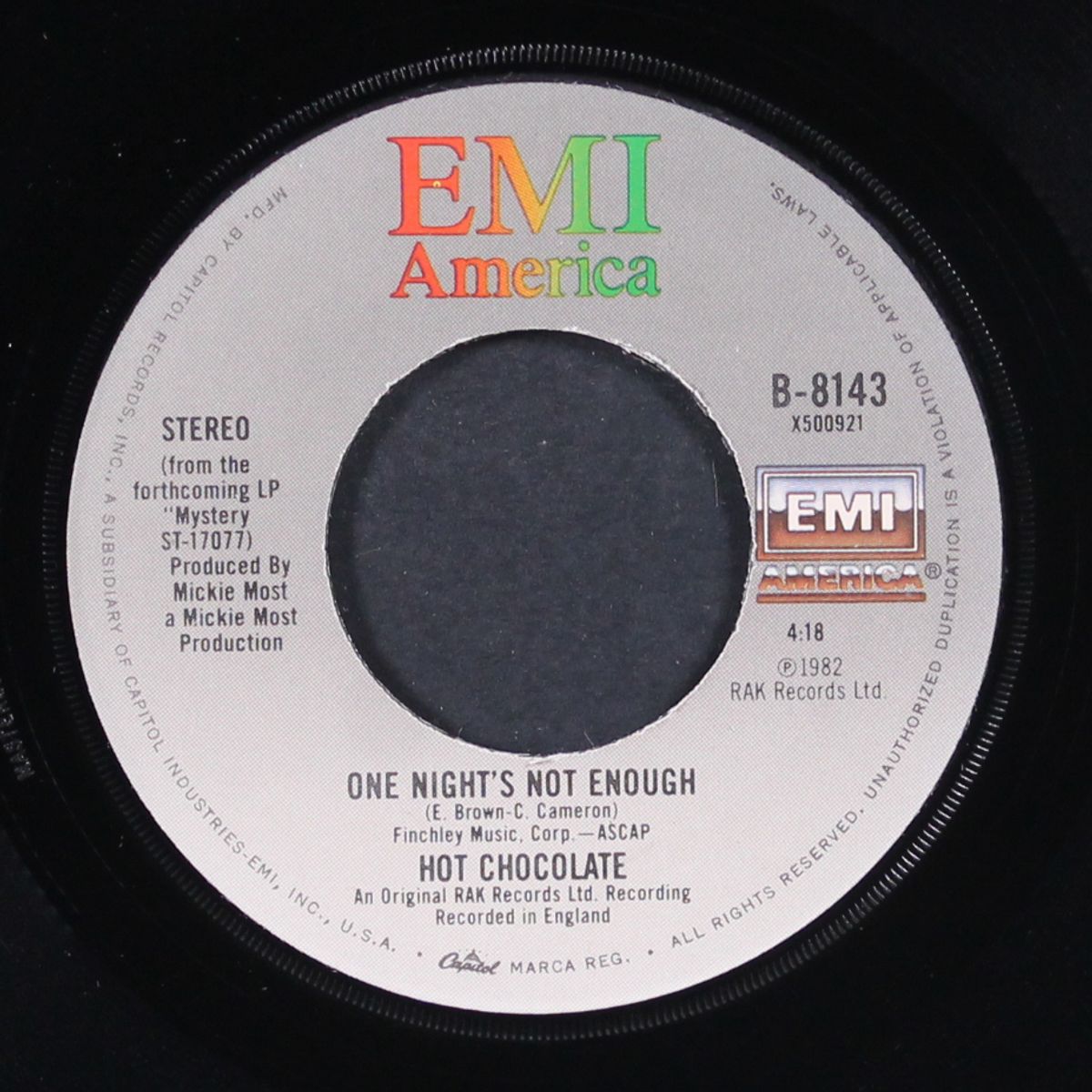 are you getting enough happiness / one night's not enough by HOT CHOCOLATE
