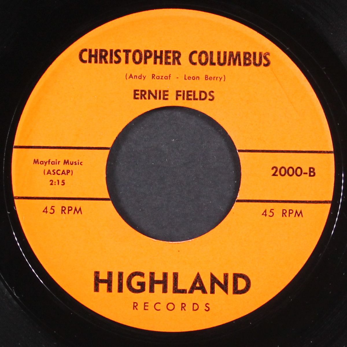 in the mood / christopher columbus by ERNIE FIELDS