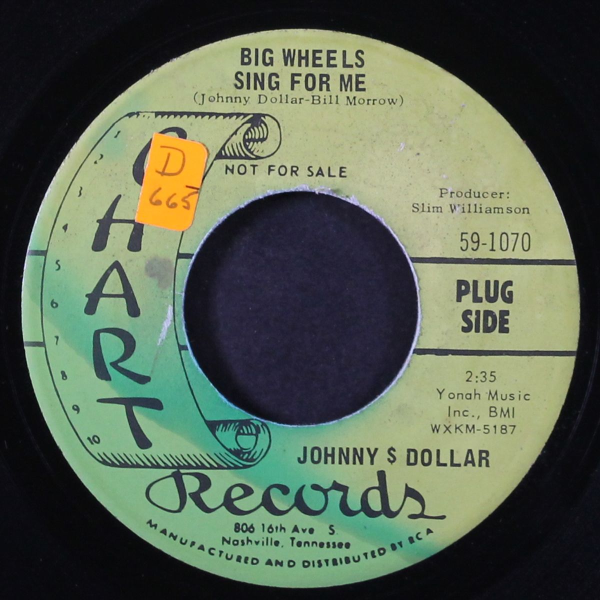 wild cherry / big wheels sing for me by JOHNNY DOLLAR