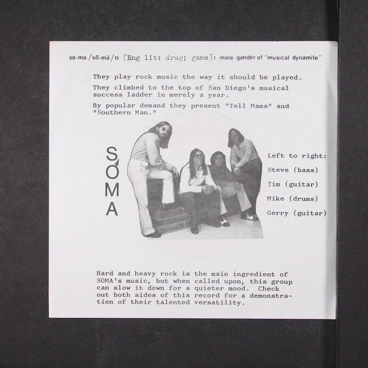 southern girl / tell mama by SOMA