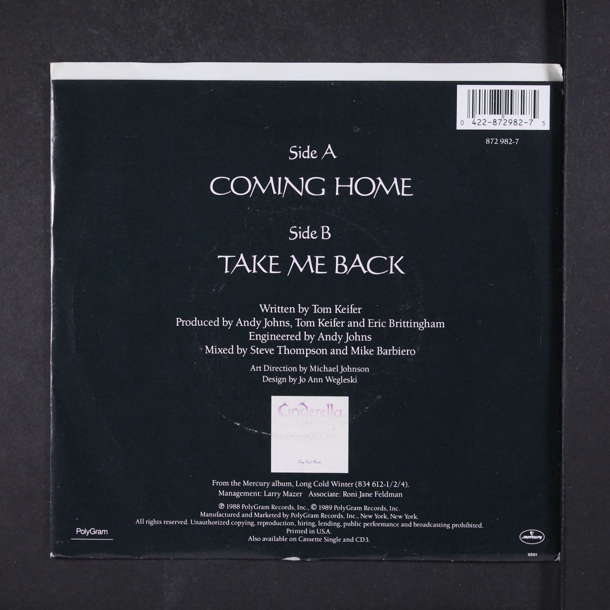 coming home / take me back by CINDERELLA