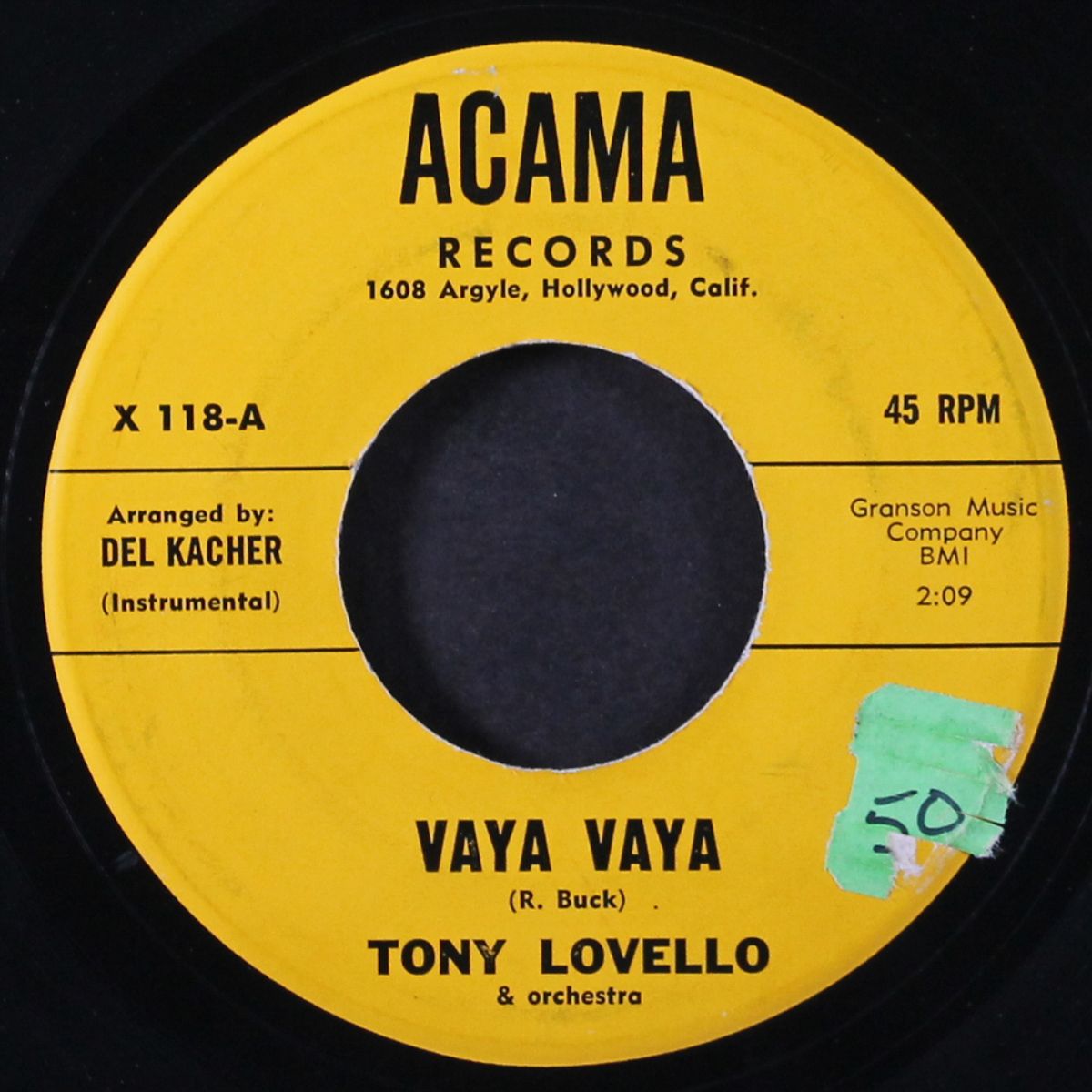 vaya vaya / your tender kiss by TONY LOVELLO
