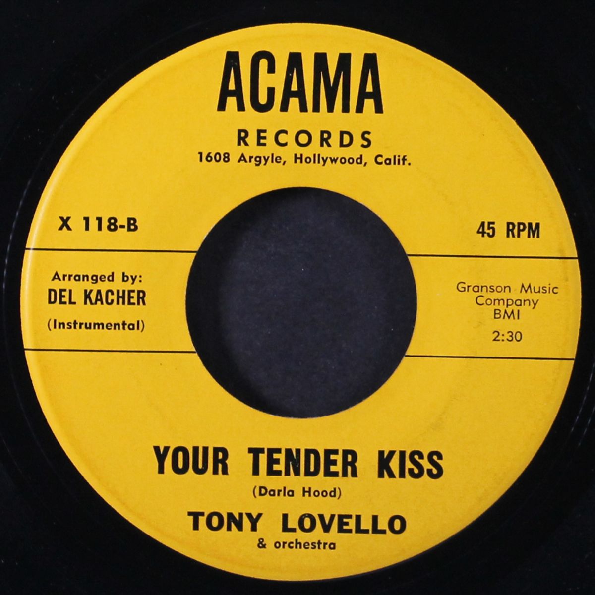 vaya vaya / your tender kiss by TONY LOVELLO