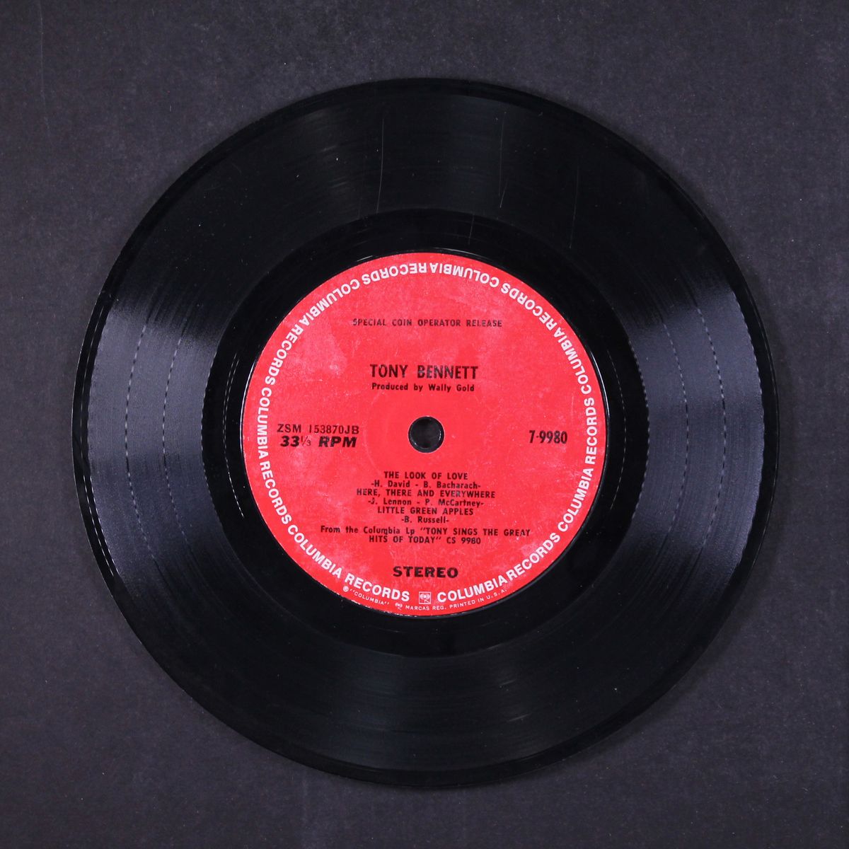 sings the great songs of today by TONY BENNETT