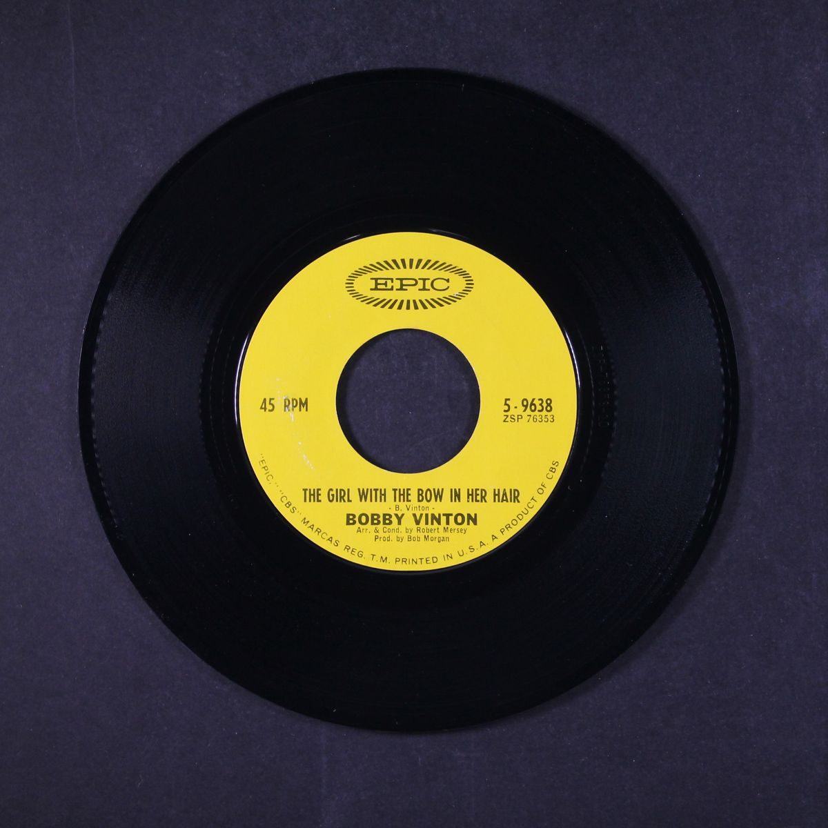 there! i've said it again / the girl with the boy in her hair by BOBBY VINTON