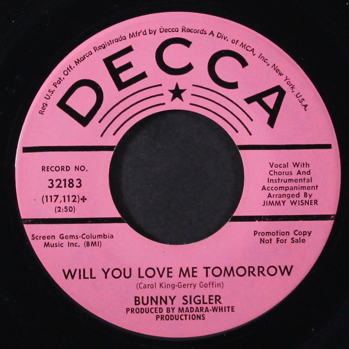 let them talk / will you love me tomorrow by BUNNY SIGLER