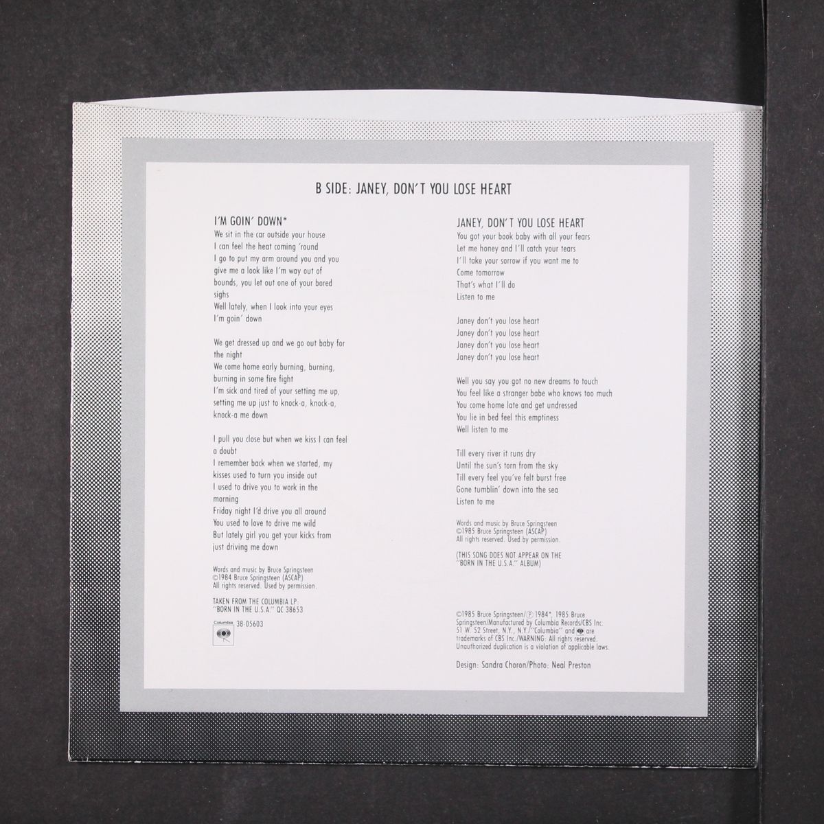 i'm going down / janey, don't you lose that heart by BRUCE SPRINGSTEEN