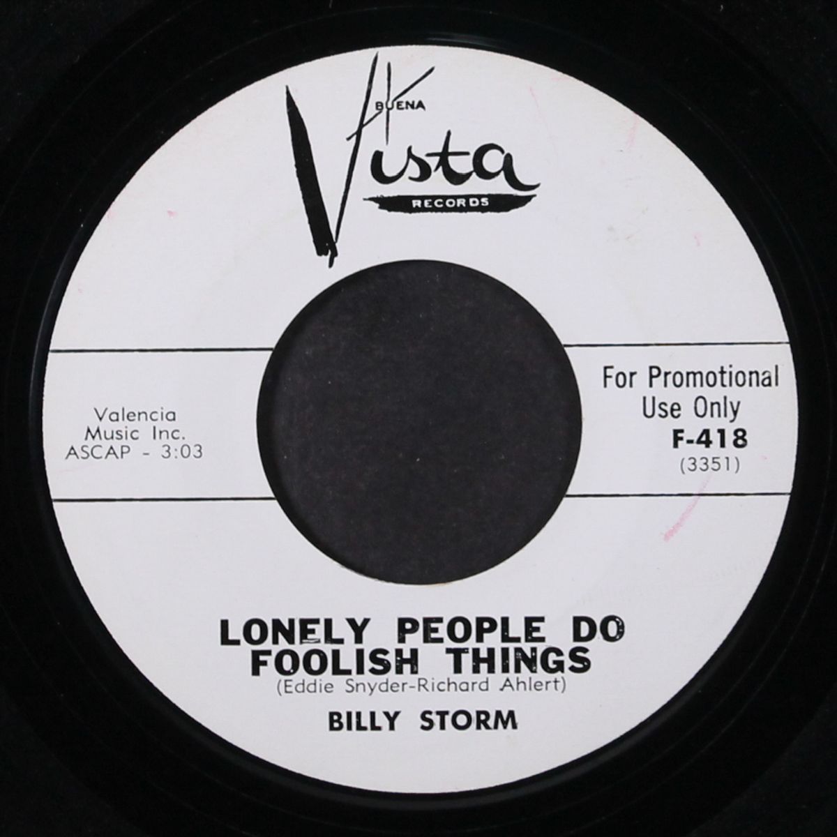 lonely people do foolish things by BILLY STORM