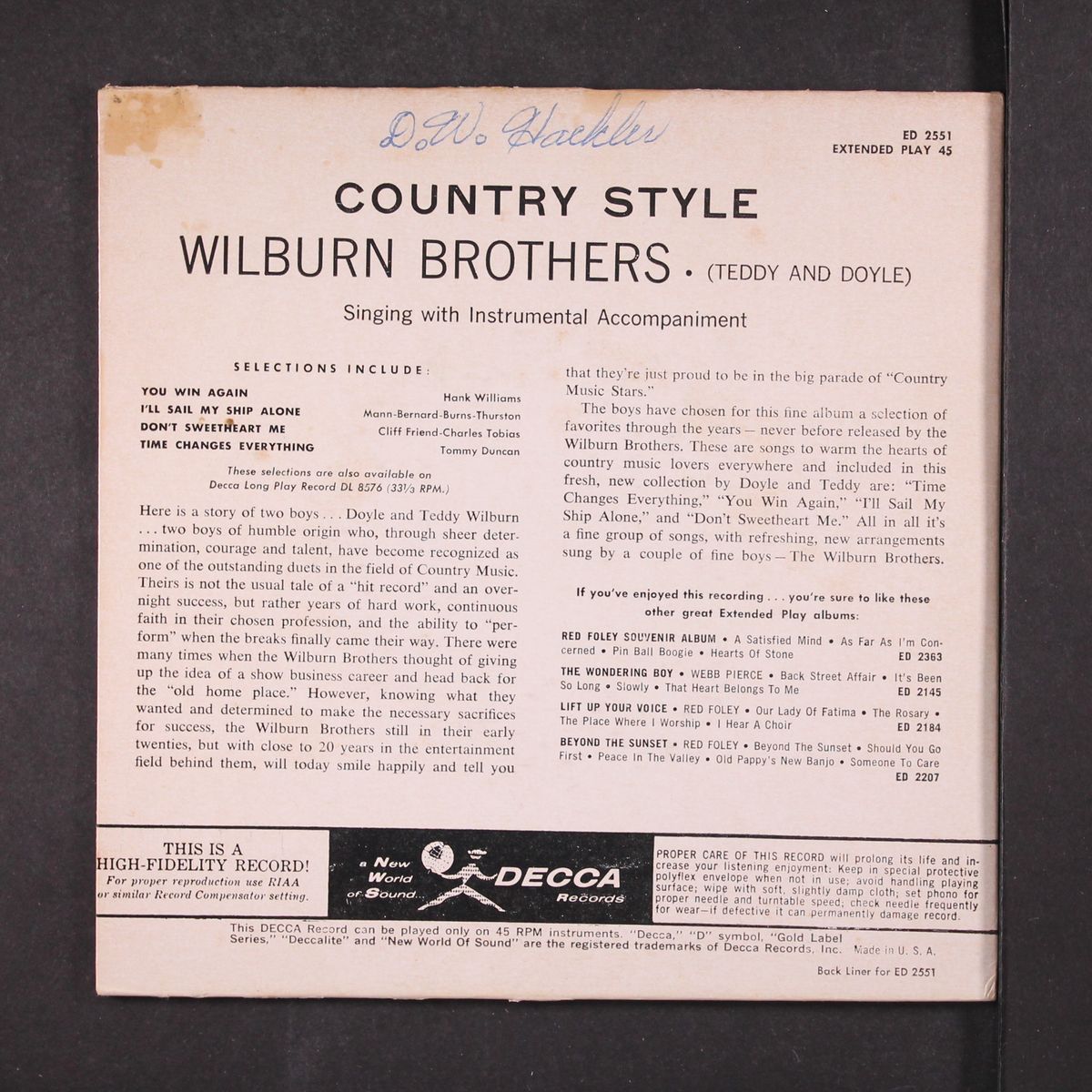 country style by WILBURN BROTHERS