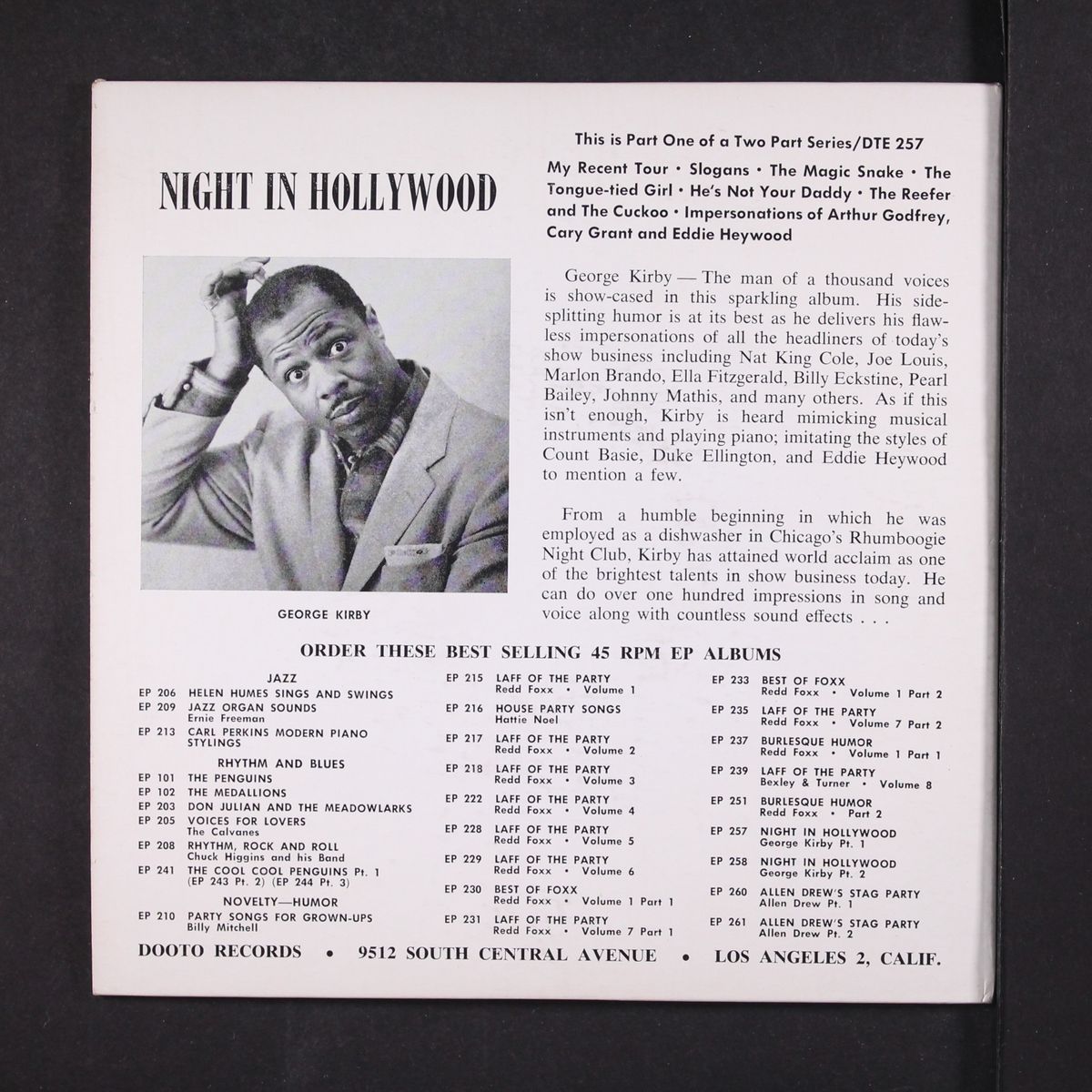 night in hollywood, part 1 by GEORGE KIRBY