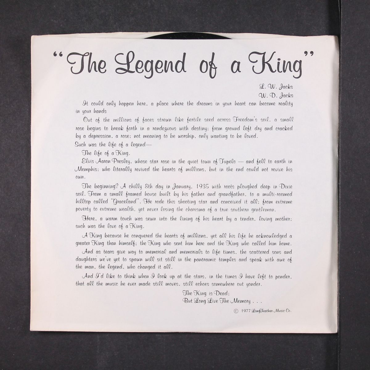the legend of a king by WARREN JACKS