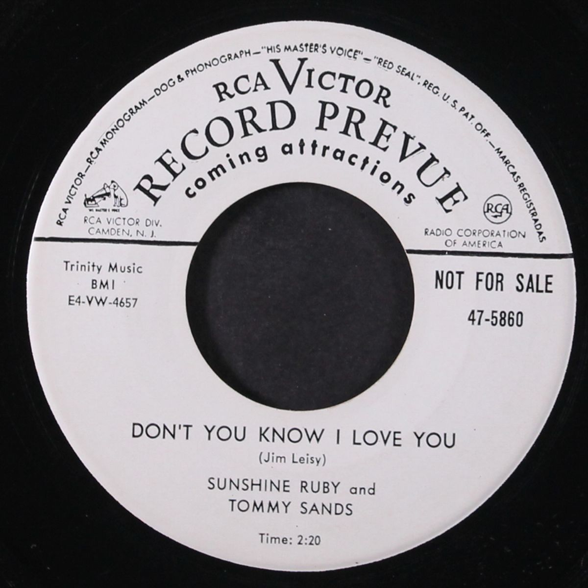 hankerin' / don't you know i love you by SUNSHINE RUBY & TOMMY SANDS