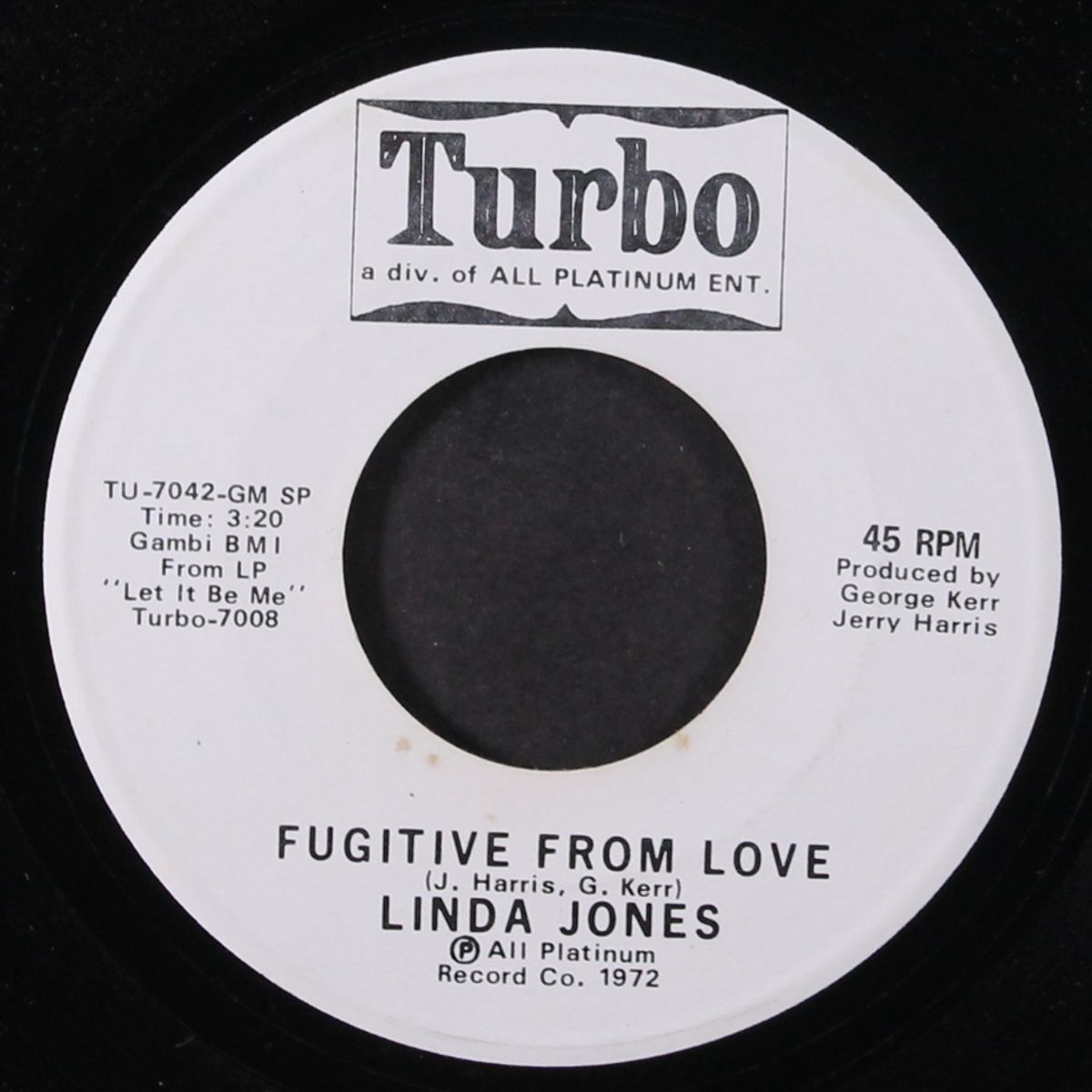 fugitive from love / things i've been through by LINDA JONES
