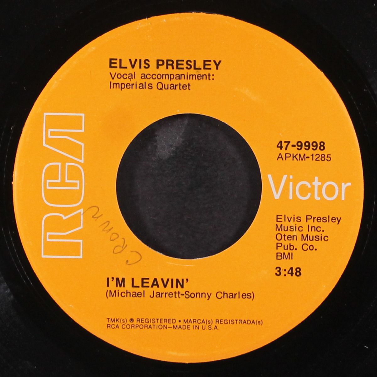 i'm leavin' / heart of rome by ELVIS PRESLEY