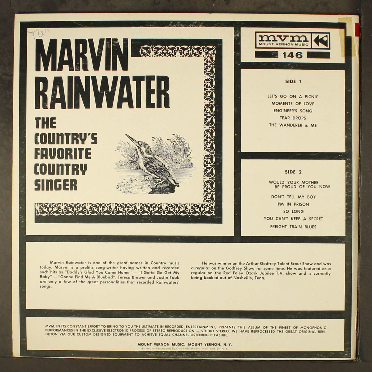 the country's favorite country singer by MARVIN RAINWATER