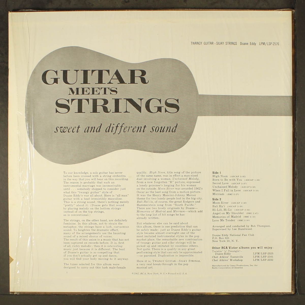 twangy guitar, silky strings by DUANE EDDY