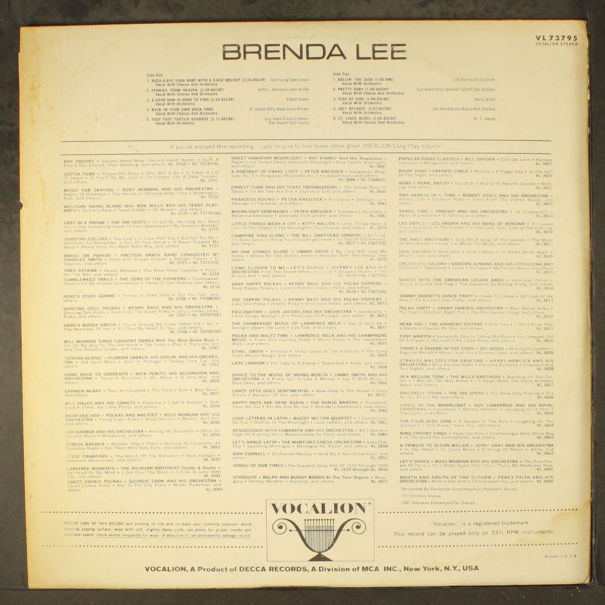 here's by BRENDA LEE