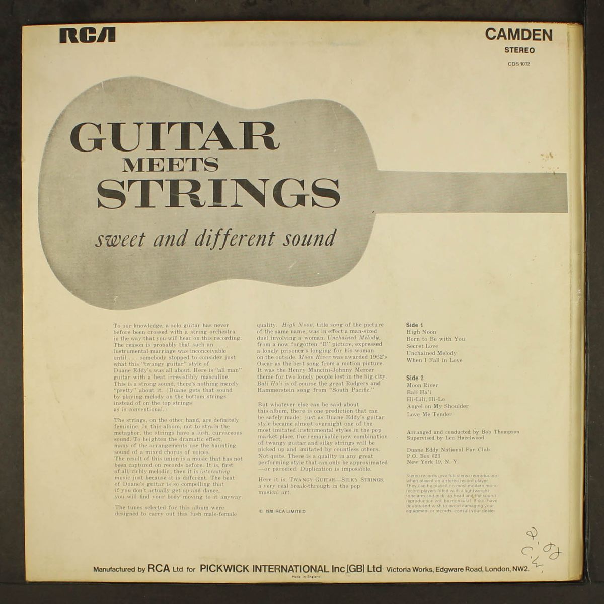 twangy guitar silky strings by DUANE EDDY