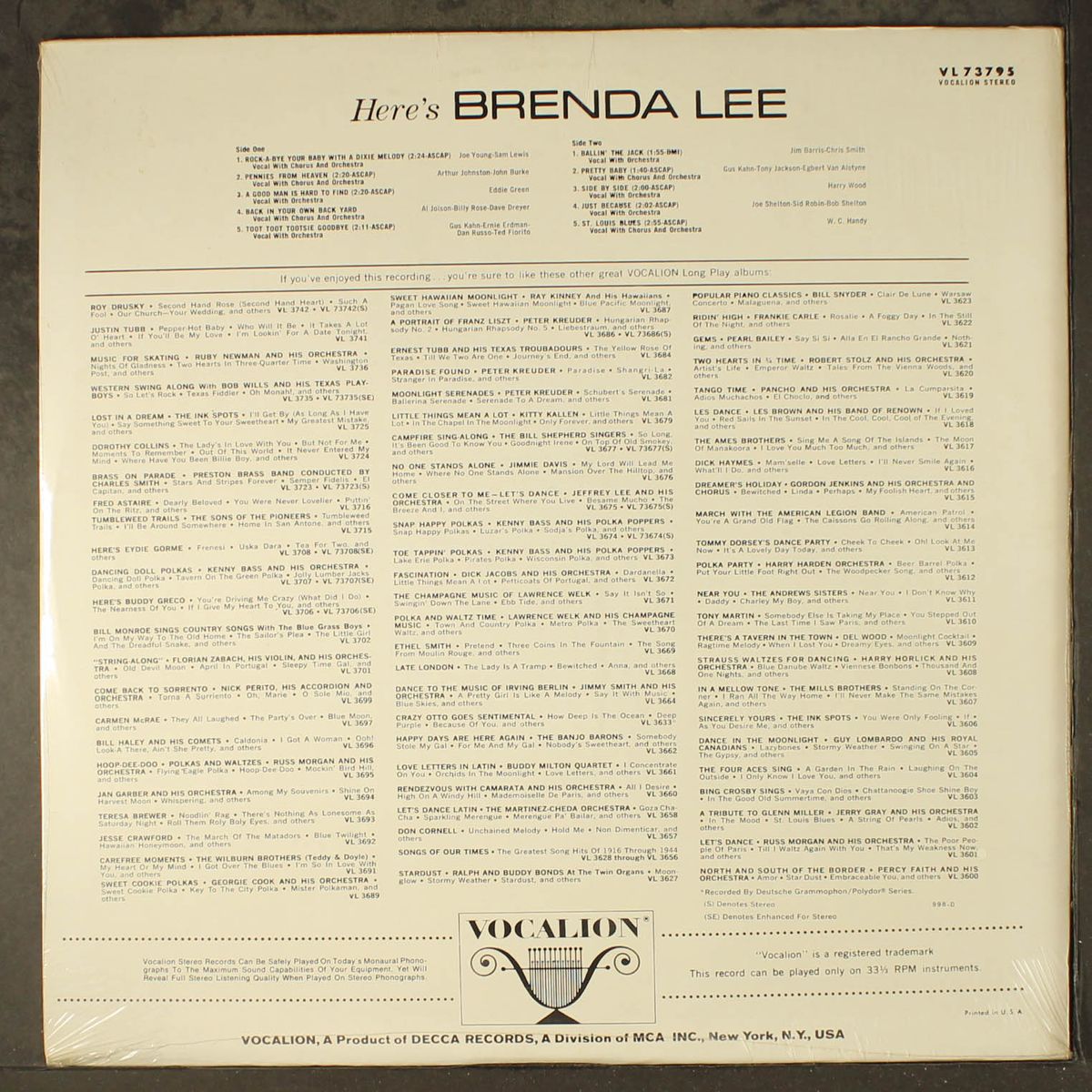 here's by BRENDA LEE