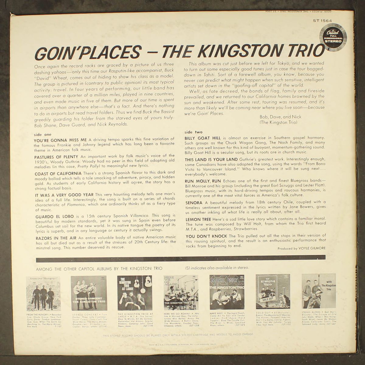 goin' places by KINGSTON TRIO