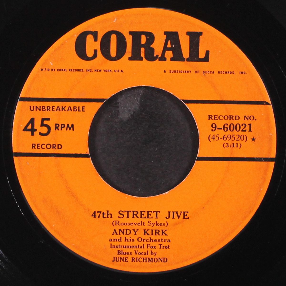 47th street jive / floyd's guitar blues by ANDY KIRK