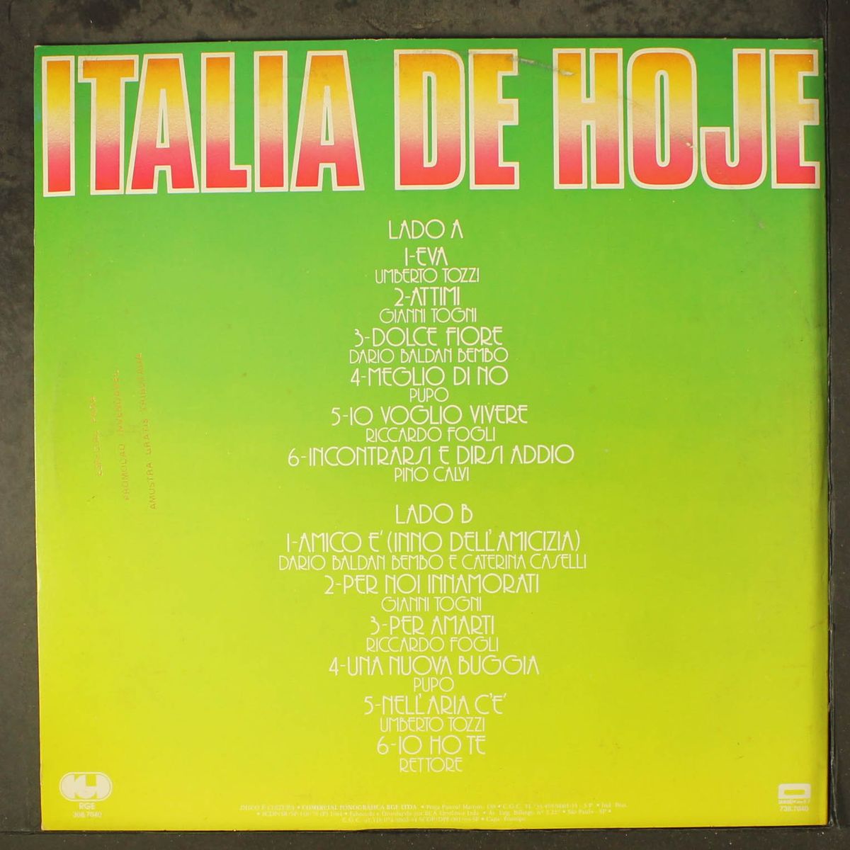 italia de hoje by VARIOUS