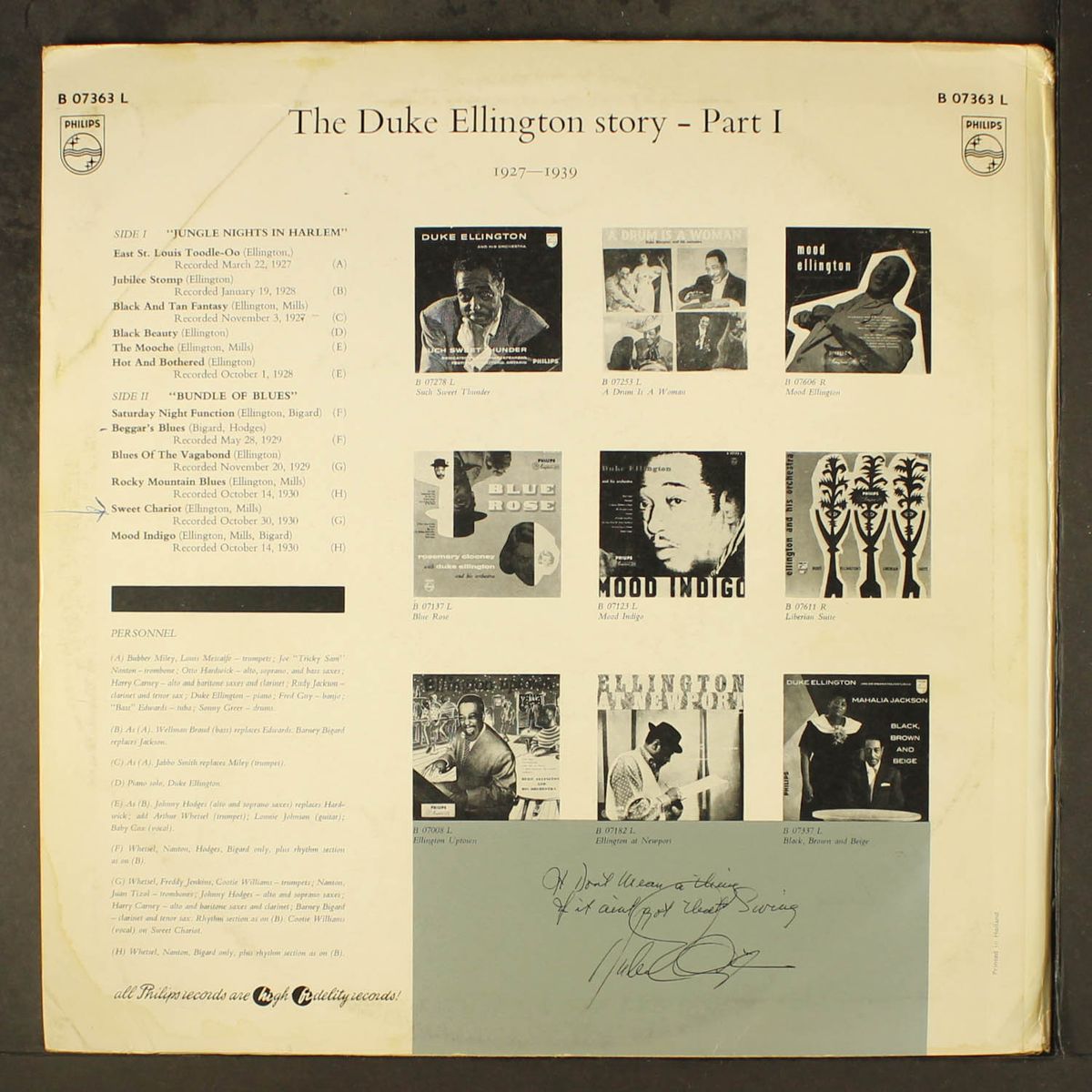 story vol. 1 by DUKE ELLINGTON