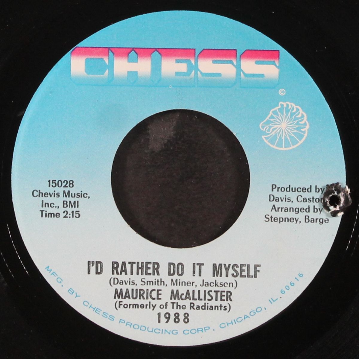 baby hang on / i'd rather do it myself by MAURICE MCALLISTER