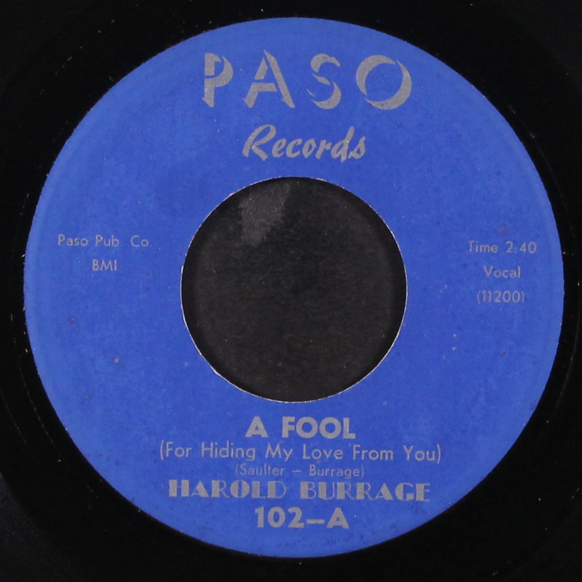 a fool / say you love me by HAROLD BURRAGE
