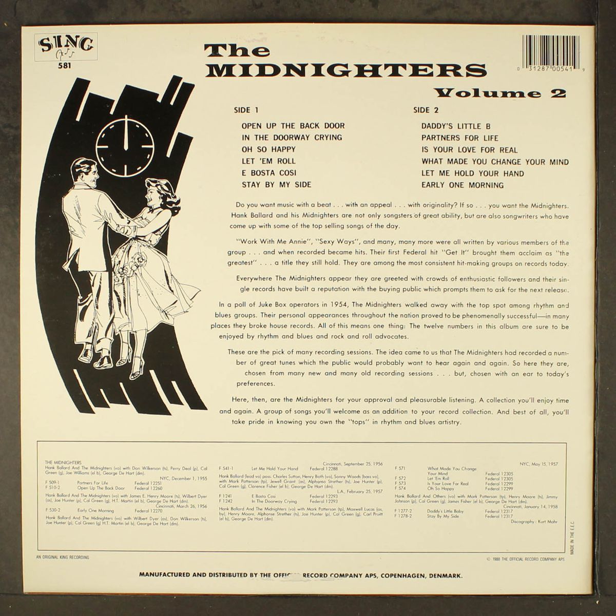 volume 2 by HANK BALLARD & MIDNIGHTERS