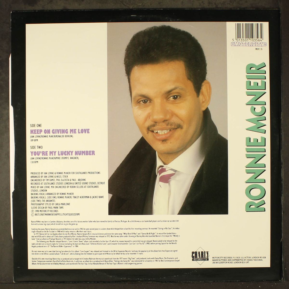 keep on giving me love / you're my lucky number by RONNIE MCNEIR
