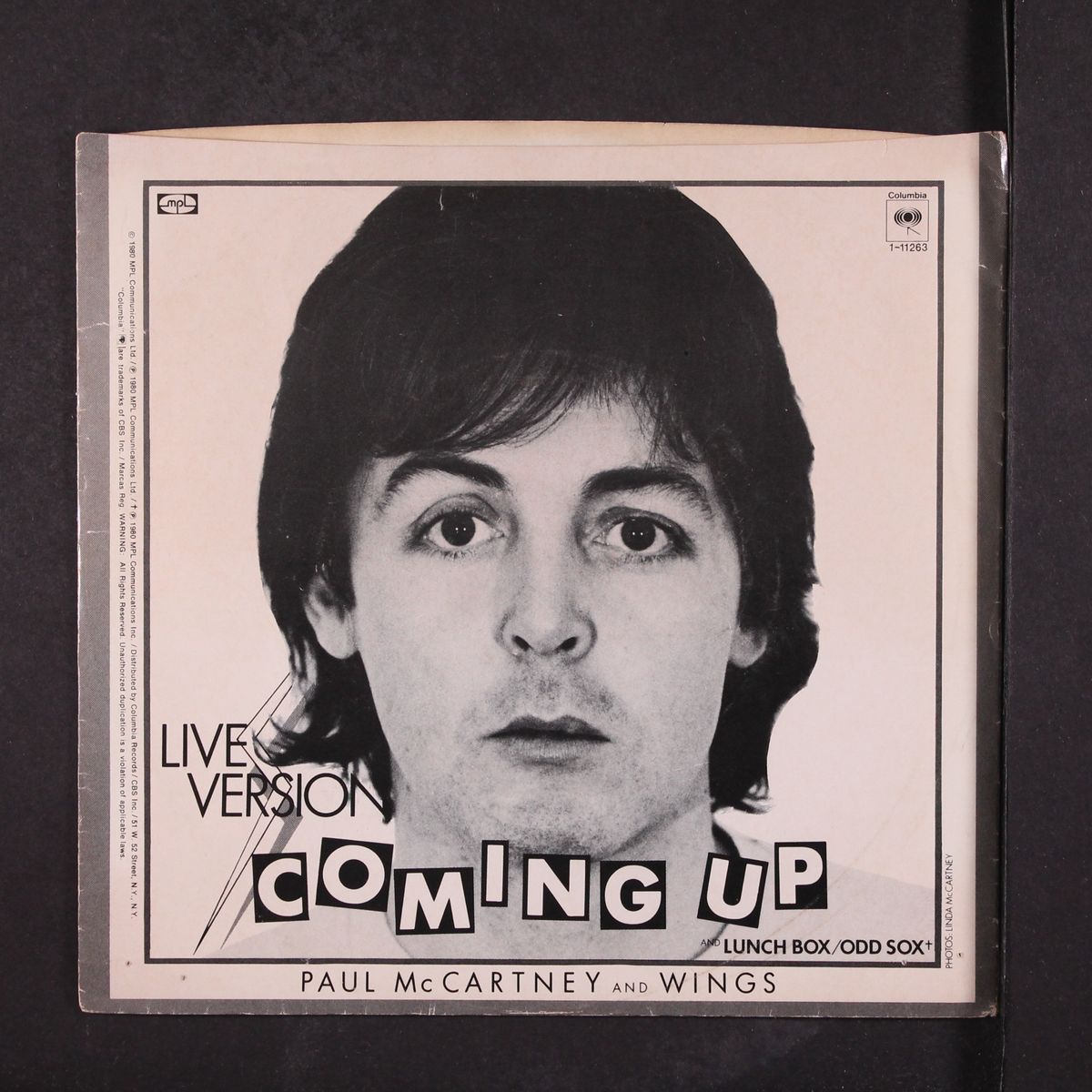 coming up / lunch box, odd sox by PAUL MCCARTNEY