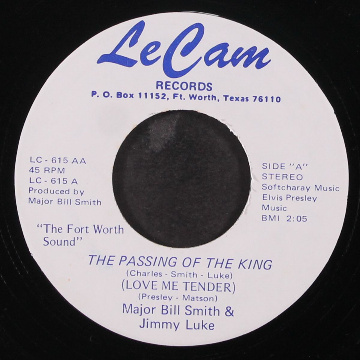 the passing of the king / my darling ginger by MAJOR BILL SMITH & JIMMY LUKE