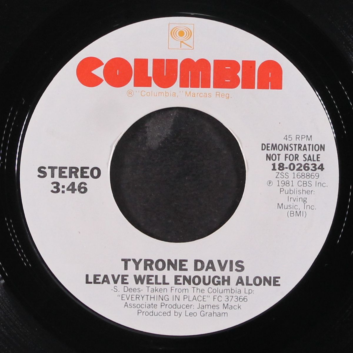 leave well enough alone / same by TYRONE DAVIS