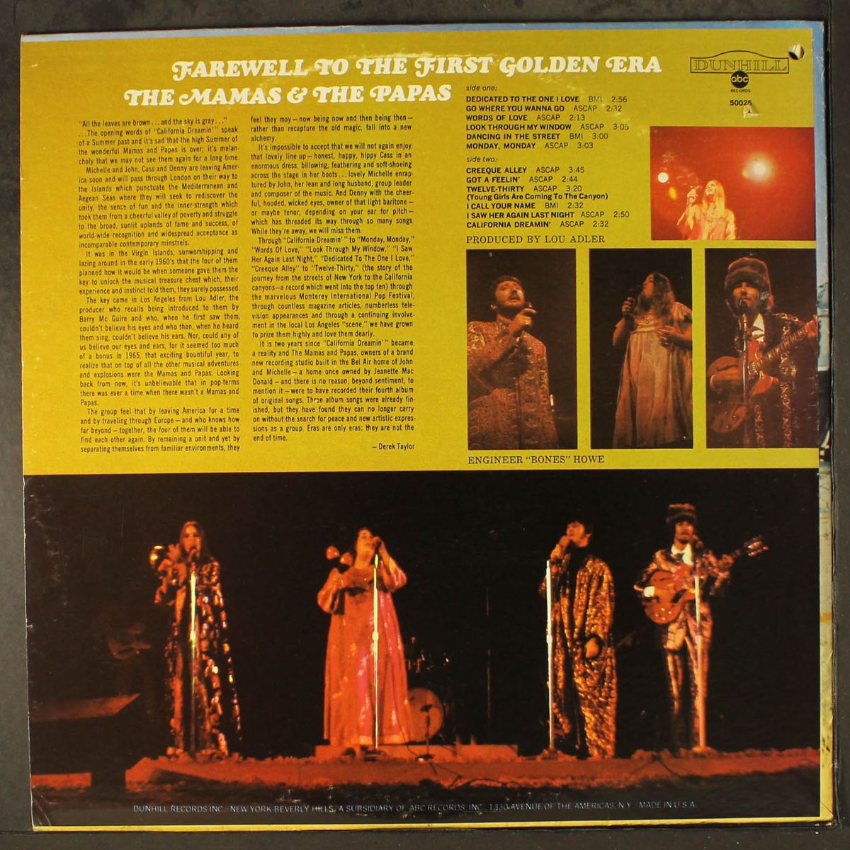 farewell to the first golden era by MAMAS & PAPAS