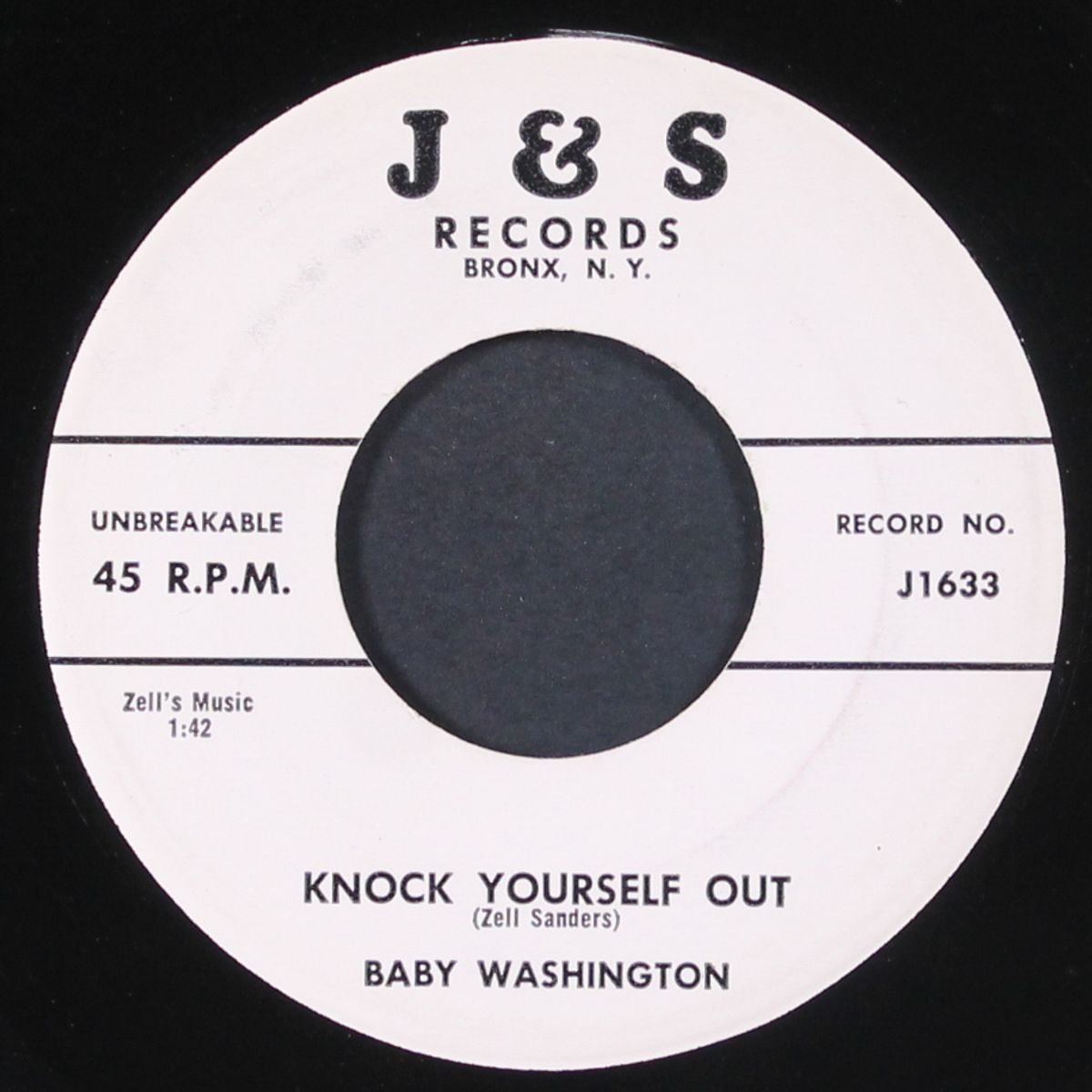 knock yourself out / i hate to see you go by BABY WASHINGTON