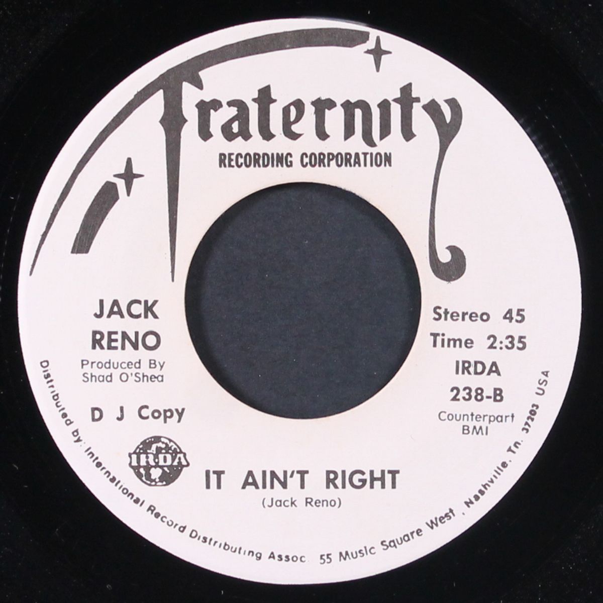 stand back / it ain't right by JACK RENO