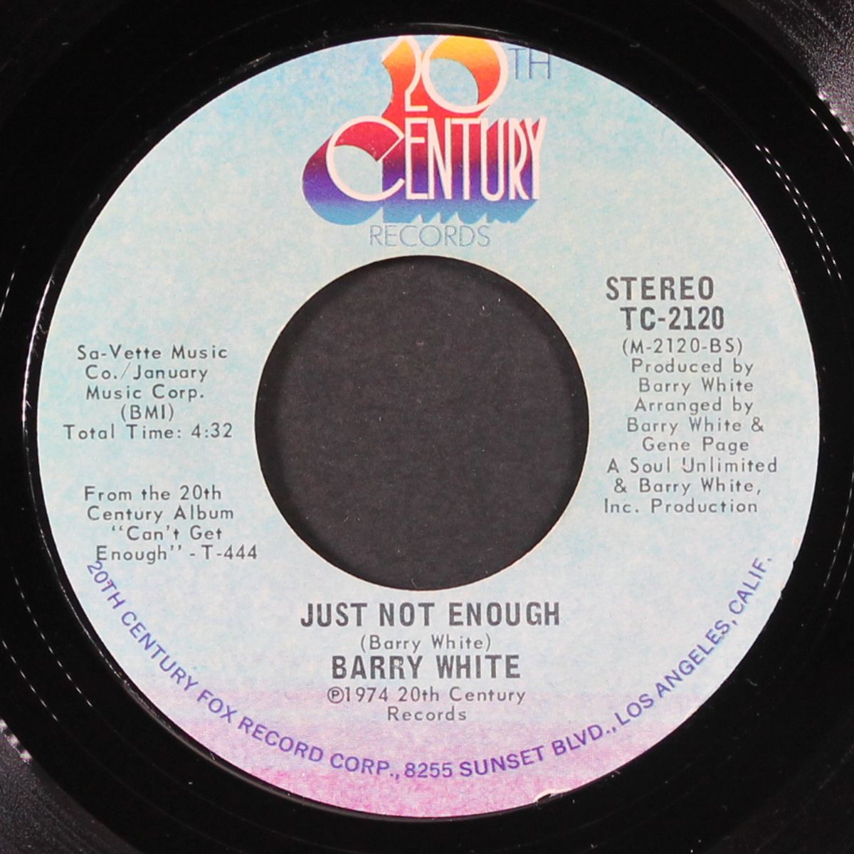 can't get enough of your love, babe / just not enough by BARRY WHITE