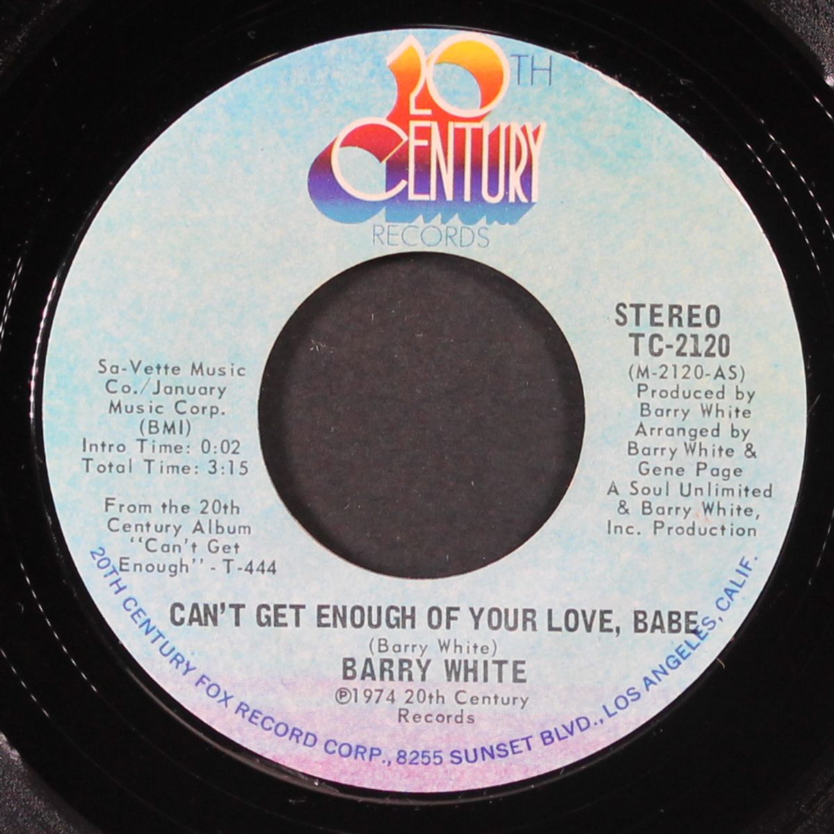 can't get enough of your love, babe / just not enough by BARRY WHITE