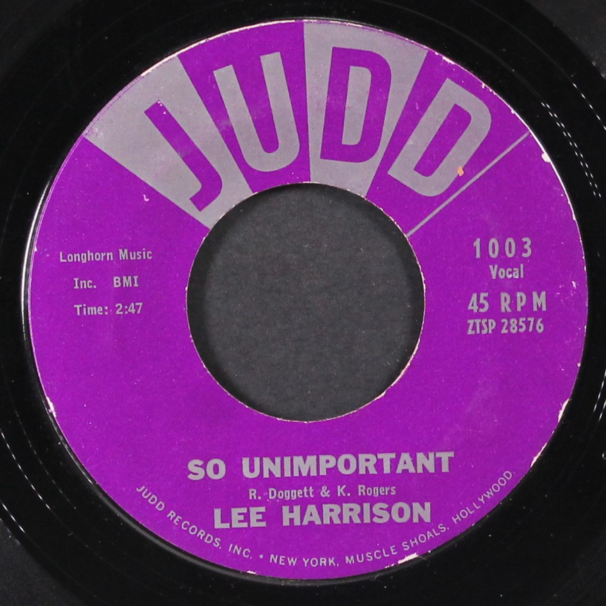 mine alone / so unimportant by LEE HARRISON & GROUP