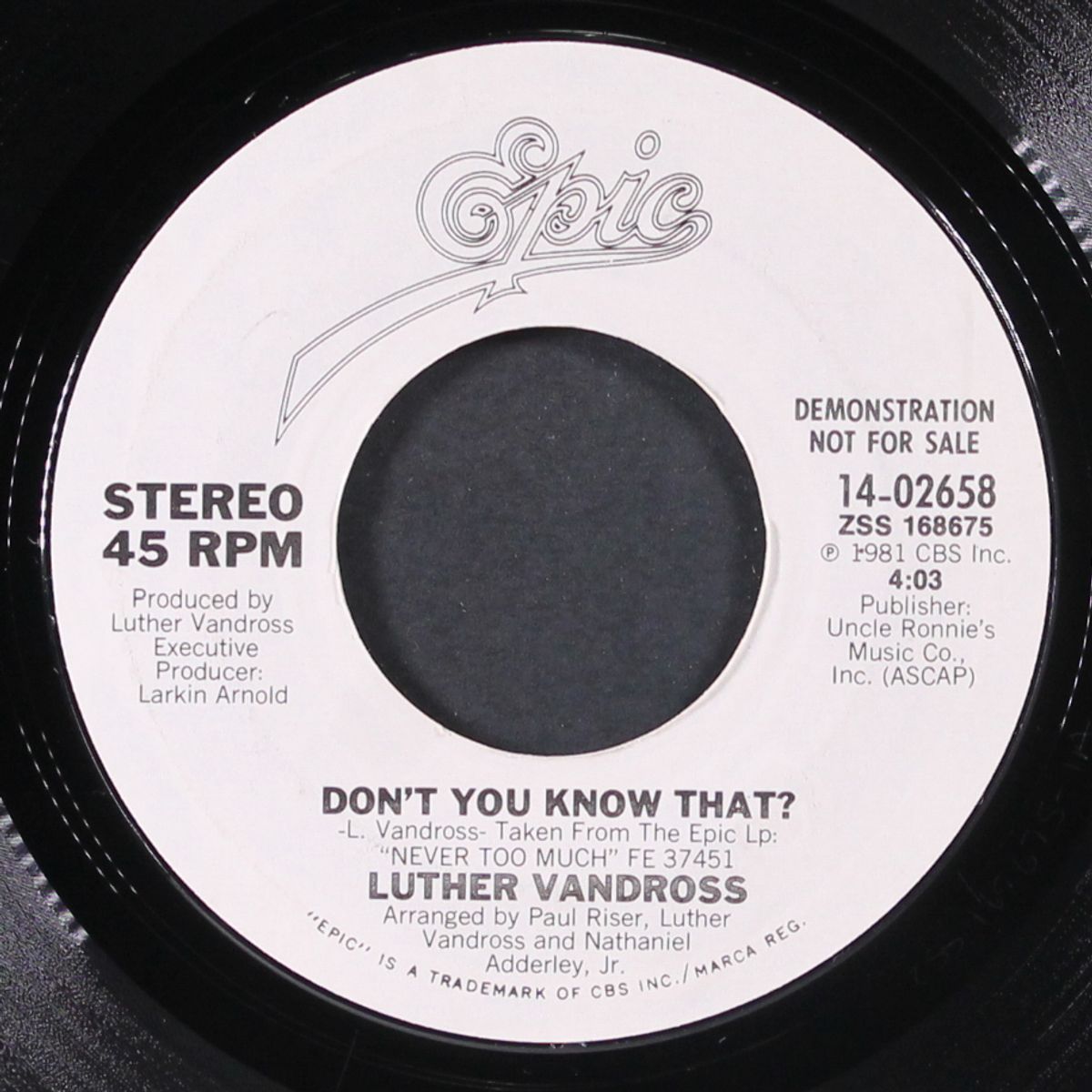 don't you know that by LUTHER VANDROSS